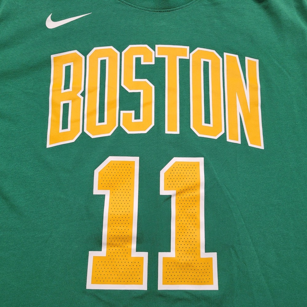 Nike Boston Celtics Shirt Mens XL Green Dri-FIT Kyrie Irving NBA AO0873-313 - Picture 3 of 16